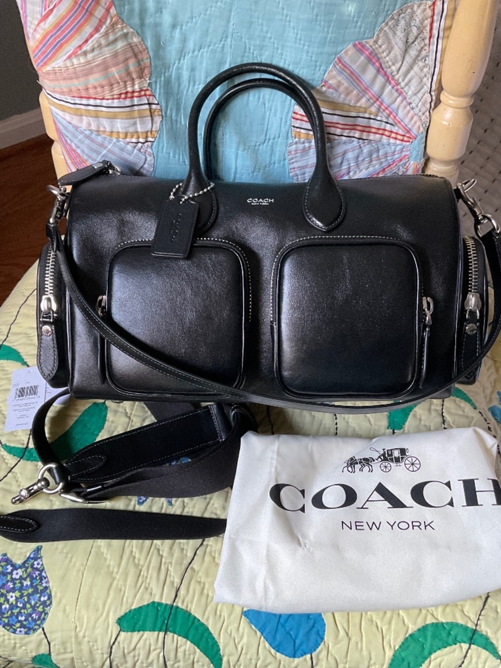 Coach Compass 35 w/pockets - Picture 1 of 9